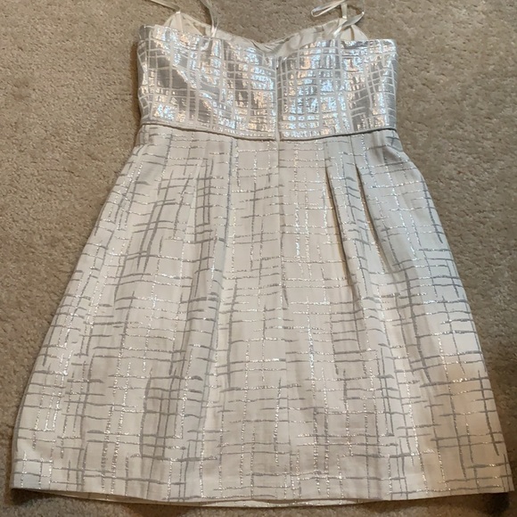 BCBG MaxAzria White/silver fit and flare feminine! - Picture 5 of 15